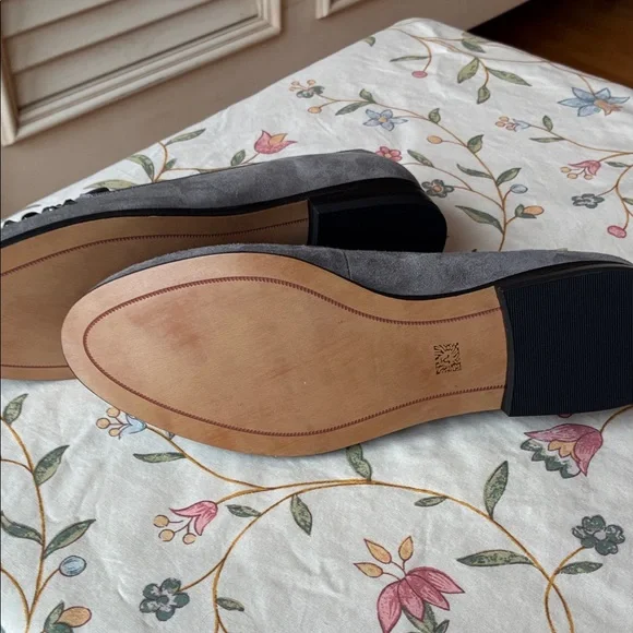 Nine West Gray Suede Studded Loafers - Picture 3 of 3